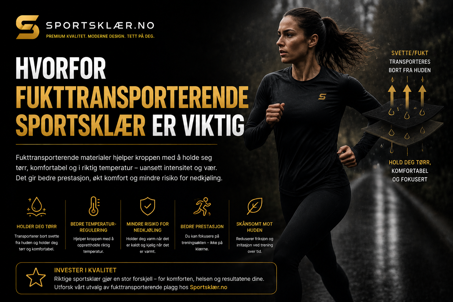 Hvorfor fukttransporterende sportsklær er viktig